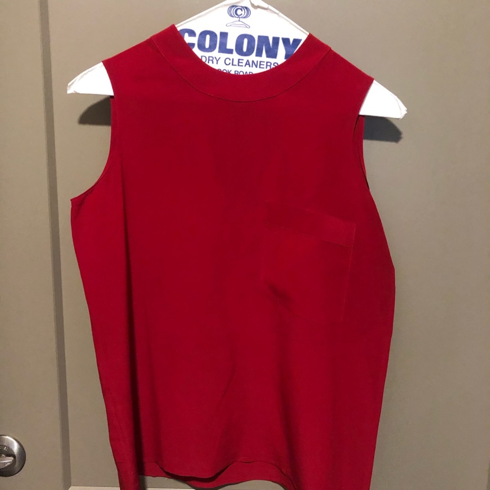 Women’s silk top in red